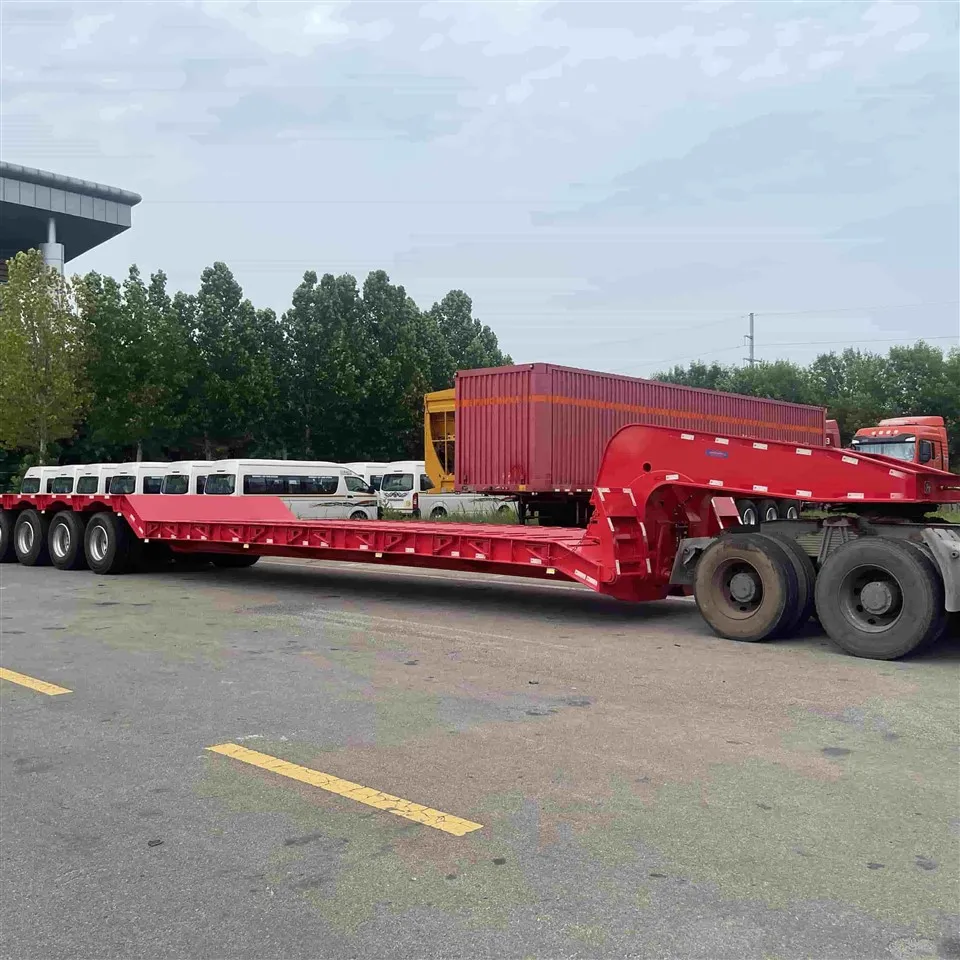 3 Axle Goososneck Lowboy Low Bed Lowbed Semi Trailer