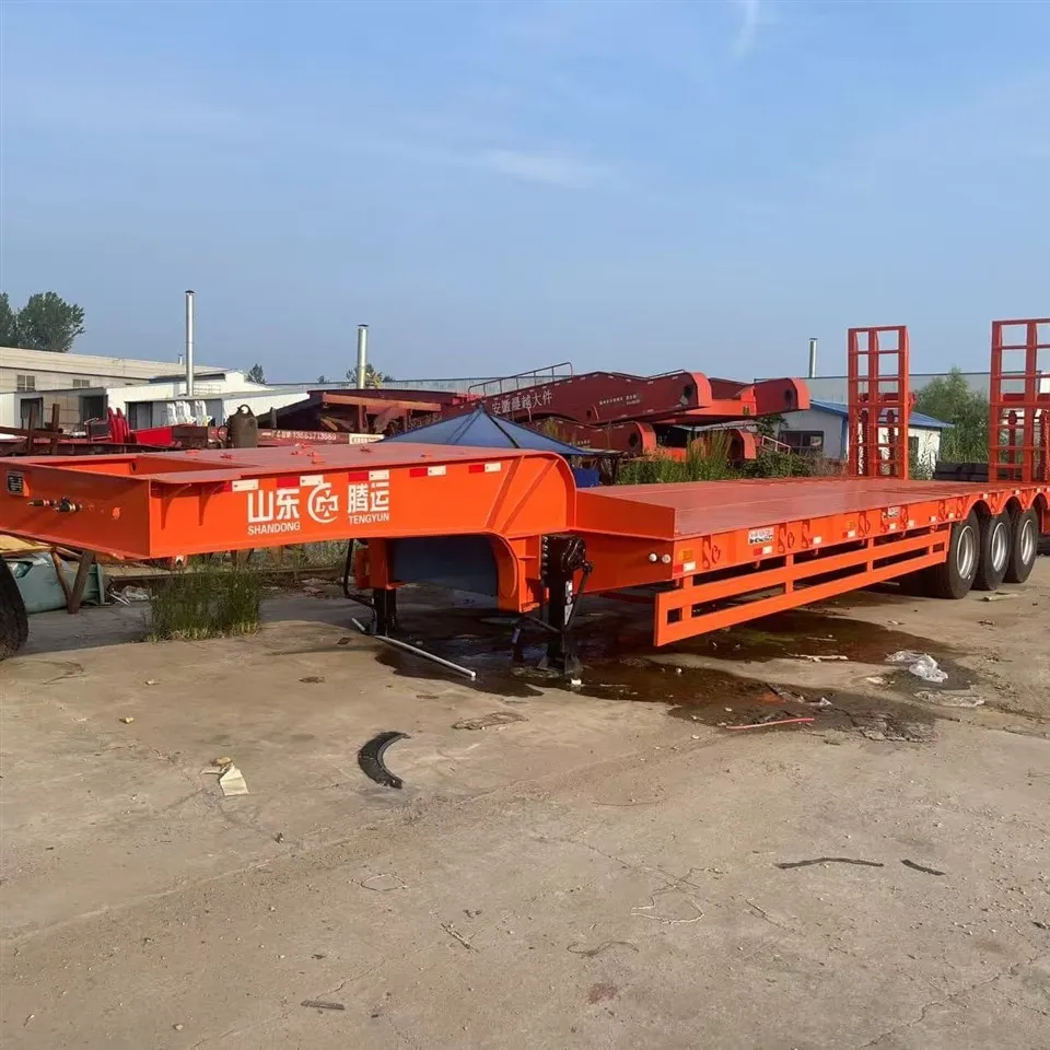 3axle 4axle rustfritt stål flatbed semi - trailer